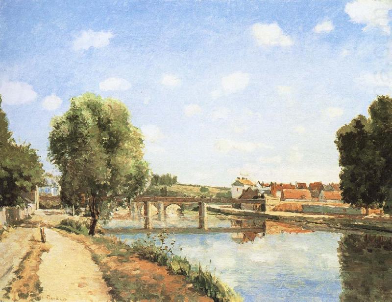 Pang map of the railway bridge Schwarz, Camille Pissarro